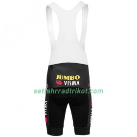 Fahrradbekleidung Radtrikot Kurzarm + Trägershorts 2019 Team Jumbo-Visma N001